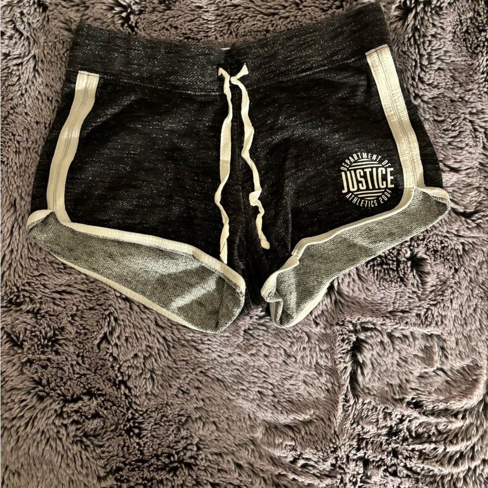 2014 Justice Athletic Shorts in Black and White